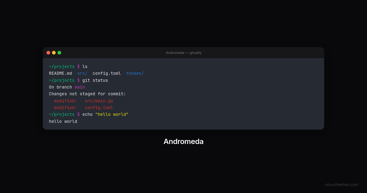Andromeda — Cmux Themes