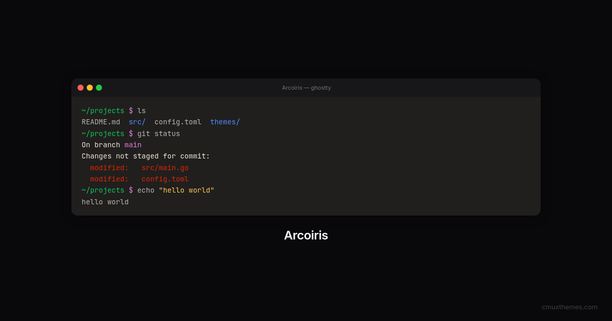 Arcoiris — Cmux Themes