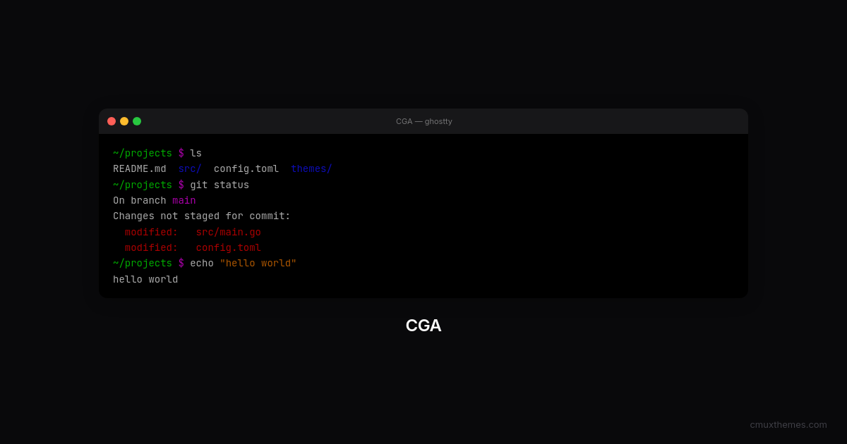 CGA — Cmux Themes