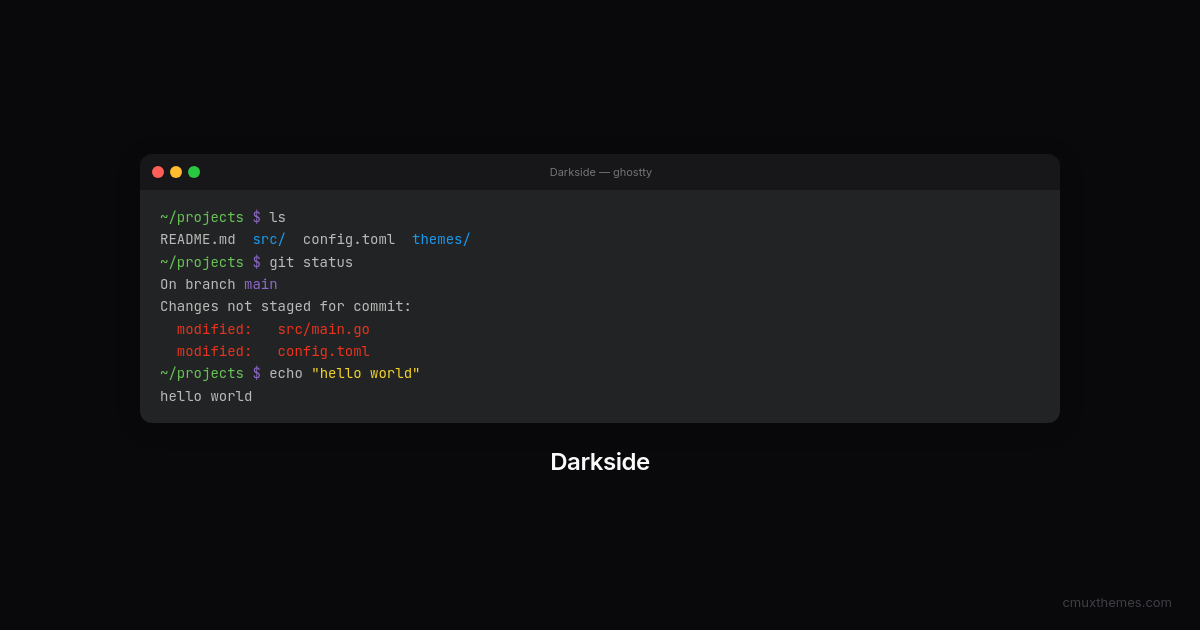 Darkside — Cmux Themes