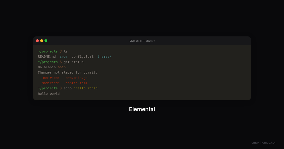 Elemental — Cmux Themes