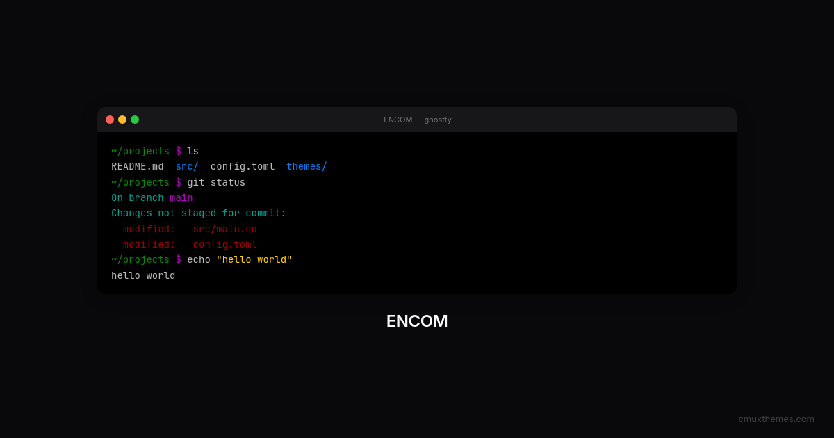 ENCOM — Cmux Themes