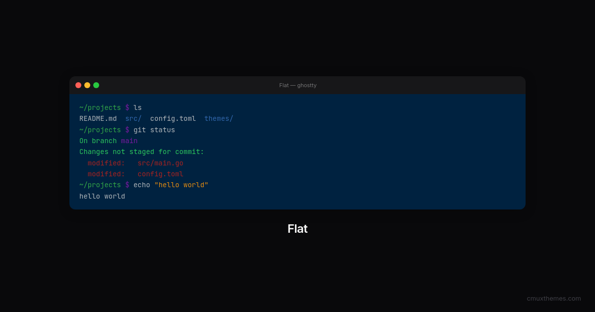 Flat — Cmux Themes