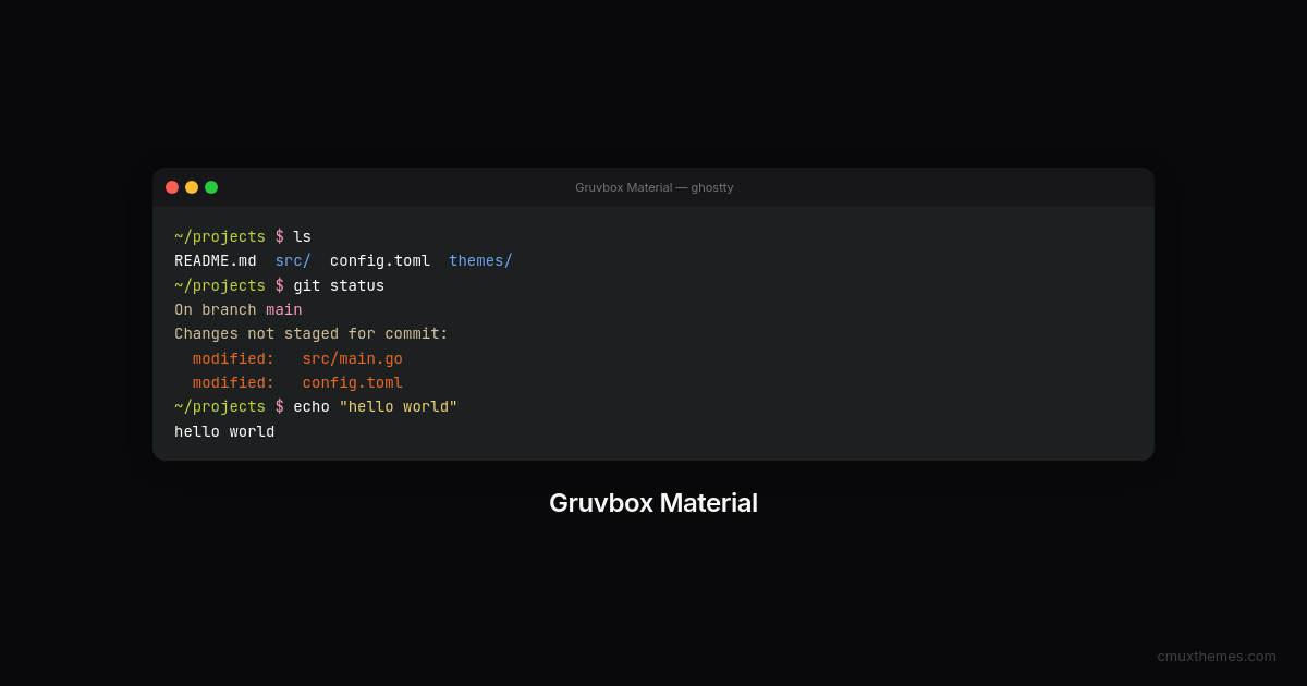 Gruvbox Material — Cmux Themes