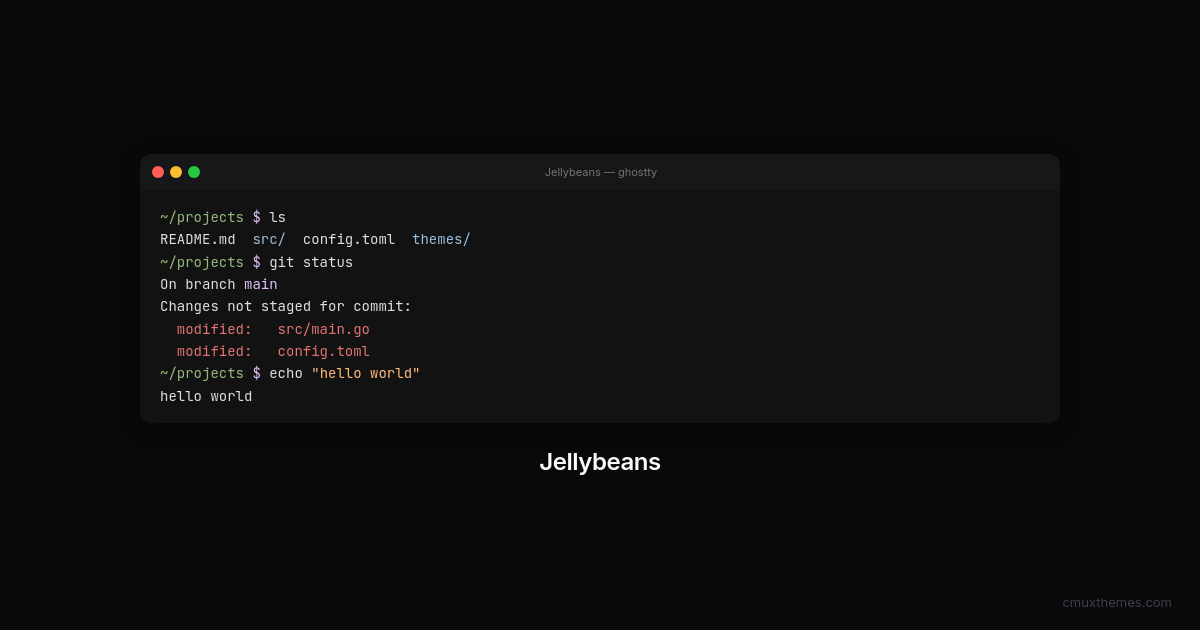 Jellybeans — Cmux Themes