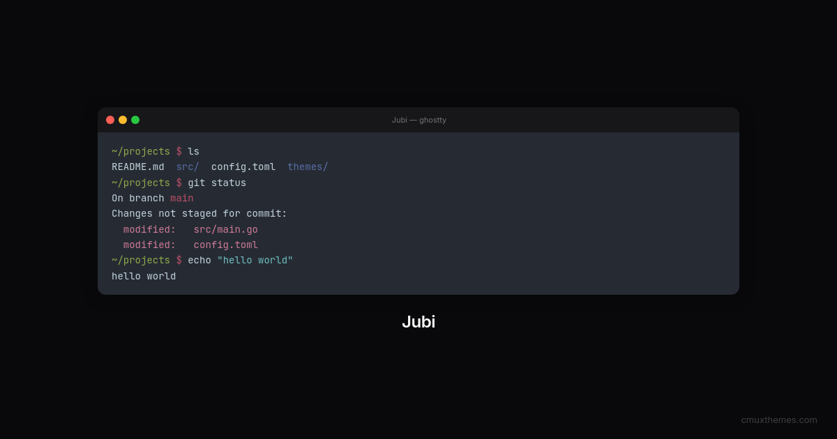 Jubi — Cmux Themes