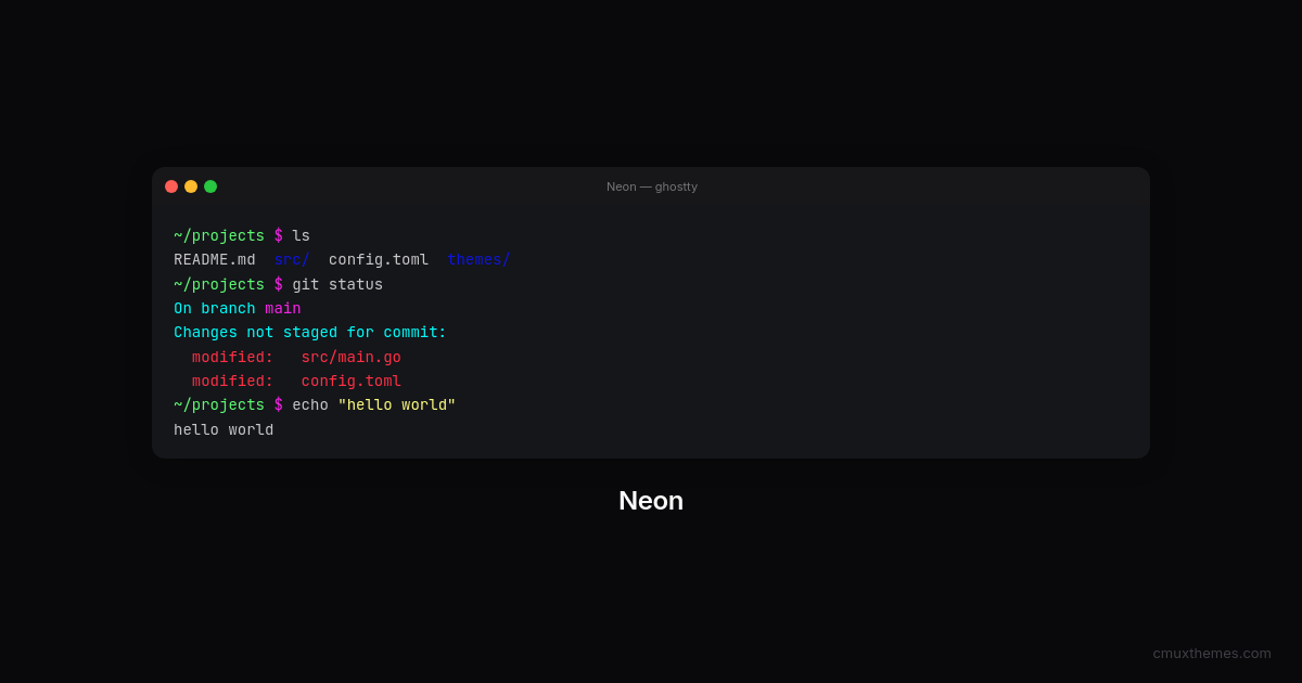 Neon — Cmux Themes