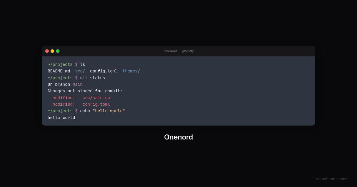 Onenord — Cmux Themes