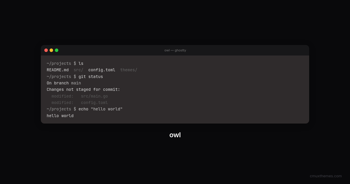 owl — Cmux Themes