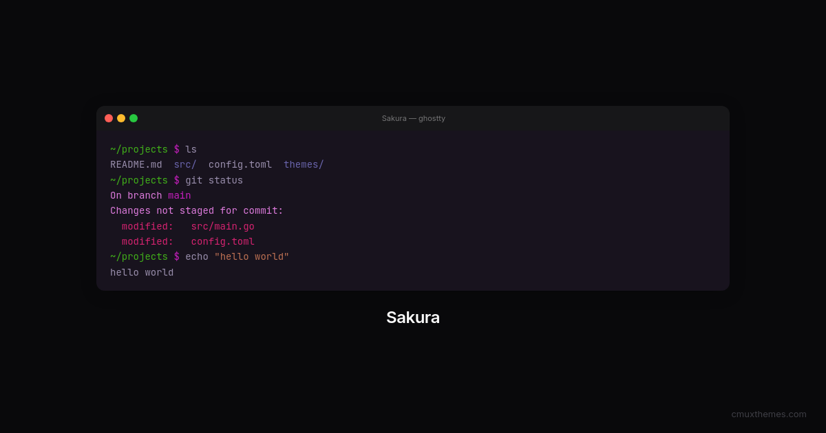 Sakura — Cmux Themes
