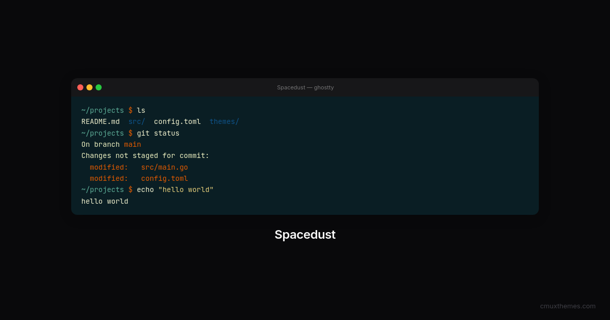 Spacedust — Cmux Themes