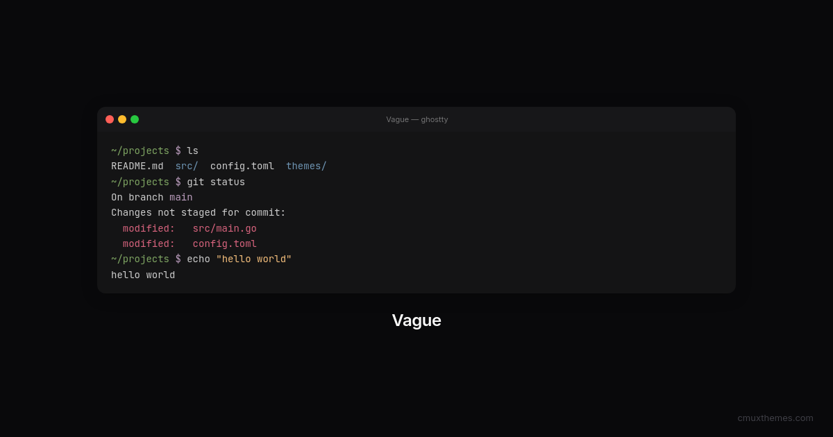 Vague — Cmux Themes