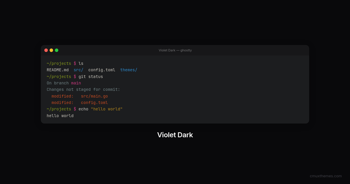 Violet Dark — Cmux Themes