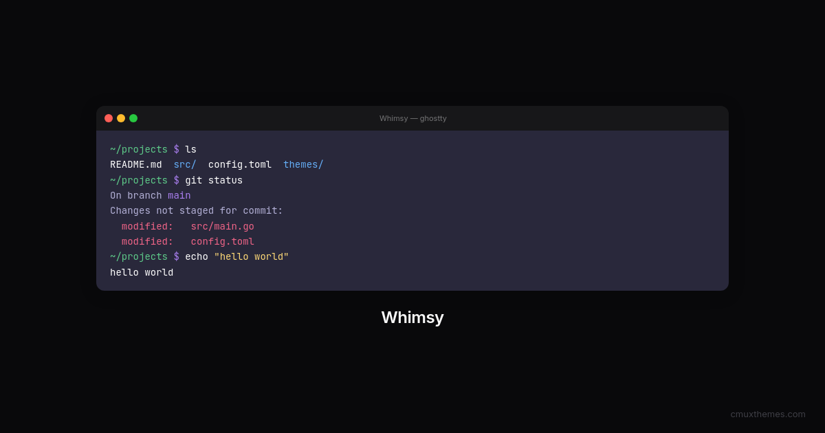 Whimsy — Cmux Themes